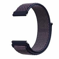 Garmin Vivoactive 4 / 4L - Sport Loop nylon bandje - Navy / donkerpaars gemêleerd - thumbnail