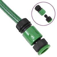 VidaXL Tuinslang met koppelingsset 0,5&apos;&apos; 10 m pvc groen - thumbnail