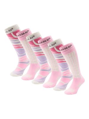 Poederbaas Skisokken Dames 6-pack Powder Rose-35/38