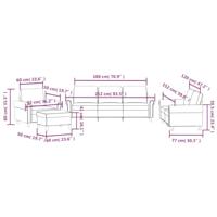 4-delige Loungeset met kussens fluweel blauw - thumbnail