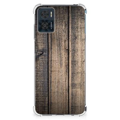 Motorola Moto E22 | E22i Stevig Telefoonhoesje Steigerhout Motorola Moto E22 | E22i Stevig Telefoonhoesje Steigerhout