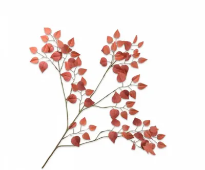 Silk-ka kunsttak blad 112cm rood, oranje