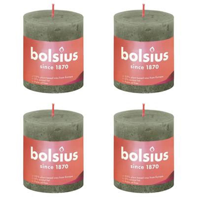 Bolsius rustiek stompkaars 80/68 fresh olive a4