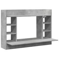 Wandbureau 105x48x75 cm bewerkt hout betongrijs - thumbnail