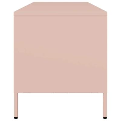Tv-meubel 135x39x43,5 cm koudgewalst staal roze