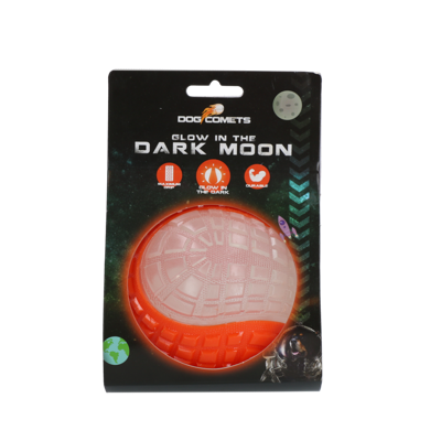 Dog Comets Glow in the Dark Moon Orange L Dog Comets Glow in the Dark Moon Orange L