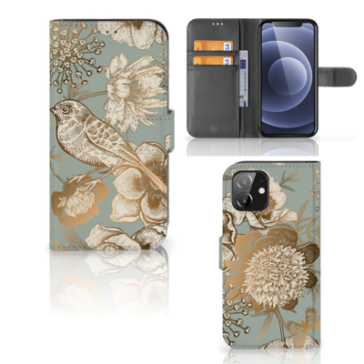 Hoesje voor iPhone 12 | 12 Pro (6.1") Vintage Bird Flowers Hoesje voor iPhone 12 | 12 Pro (6.1") Vintage Bird Flowers
