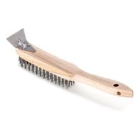 Lessmann Staalborstel | lengte 290 mm | 0,35 mm staaldraad glad | 4-rijig | 1 stuk - 120401 - 120401 - thumbnail
