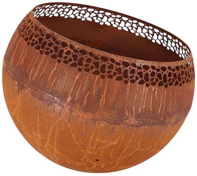 Esschert Design vuurplaats bolvormig spikkels roestkleurig