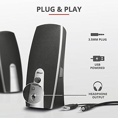 Trust MiLa 2.0 PC-luidsprekers Kabelgebonden 5 W Zwart, Zilver