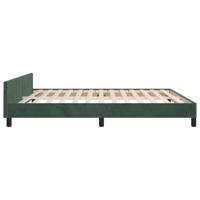 Bedframe zonder matras 200x200 cm fluweel donkergroen - thumbnail