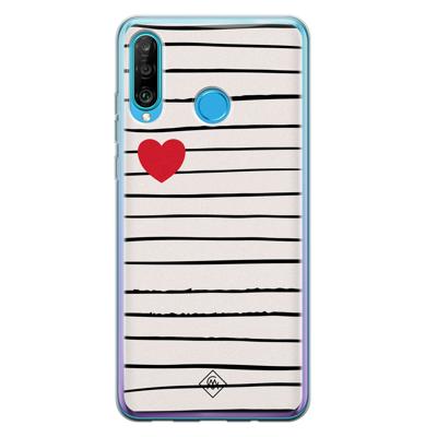 Huawei P30 Lite siliconen hoesje - Heart queen Huawei P30 Lite siliconen hoesje - Heart queen