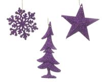 Hanger plastic l0.8b10.5h10.5 cm vlt kerst Decoris - Decoris - thumbnail