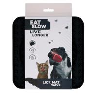 Eat Slow Live Longer Lick Mat Wave Grey - thumbnail