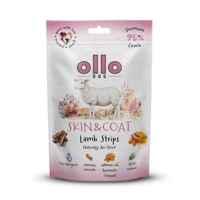OLLO Air-Dried Skin & Coat Lamb strips - traktatie voor hond - 80g