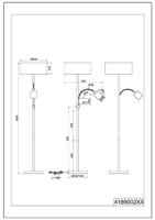 Trio Motel Vloerlamp Nikkel excl. 1x E27 excl. 1xE14 - thumbnail