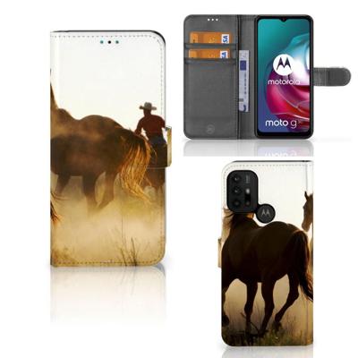 Motorola Moto G10 | G20 | G30 | Telefoonhoesje | Met pasjeshouder | Design Cowboy