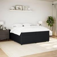 Boxspring met matras fluweel zwart 200x200 cm - thumbnail