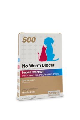 No Worm Diacur 500 voor hond en kat 10 tabletten No Worm Diacur 500 voor hond en kat 10 tabletten