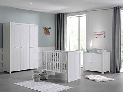 Vipack babybed Erik - wit - 126,6x68x90 cm