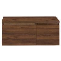 Frozen Badmeubelset 100 cm - Greeplijst in Kleur - Wastafel Onderkast met Bovenblad Walnoot - thumbnail