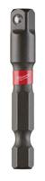 Milwaukee SchockWave™ Krachtdop Adapter ¼" Zeskant - ¼" Vierkant - 4932471826 - thumbnail