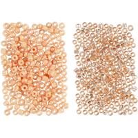 Creativ Company Rocailles, d 1,7 mm, afm 15/0, gatgrootte 0,5-0,8 mm, peach, light peach, 2x7 gr/ 1 doos - thumbnail