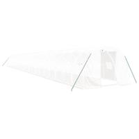 Tuinkas met stalen frame 72 m² 24x3x2 m wit - thumbnail