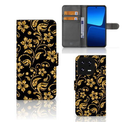 Xiaomi 13 Pro Hoesje Gouden Bloemen