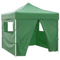 VidaXL Vouwtent met 4 zijwanden 3x3 m groen - thumbnail