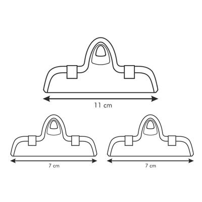 Clips on zakjes dicht te maken Tescoma Presto Gesorteerde kleuren Plastic (3 Stuks)