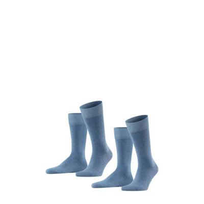 FALKE 2-paar Happy heren sokken - Katoen hoge mannen sokken - Ademend - 42 - Blauw - 42 - 42 - 42