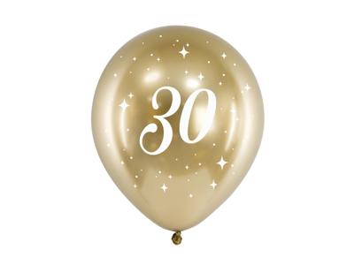 Glossy Ballonnen 30 goud (6st)