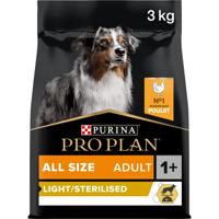 Purina Pro Plan All sizes Adult Light/Sterilised 3kg Kip - thumbnail