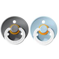 Bibs Fopspeen maat 2 iron/baby blue night 2 pack 2 Stuks - thumbnail