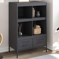 Hoge kast 68x39x101,5 cm staal antracietkleurig - thumbnail