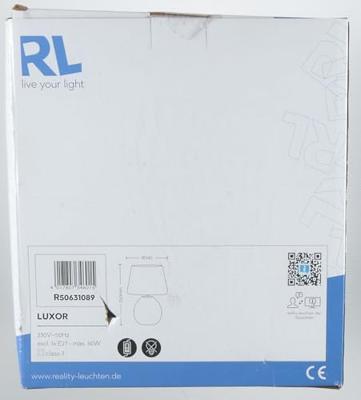 Trio TafellampLuxor 35cm zilver met wit - R50631089