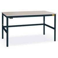 Manuflex LC1906.7016 ESD ESD-werktafel CANTOLAB standaard met kunststof plaat, bxdxh = 1200 x 800 x 768-788 mm Antraciet - thumbnail
