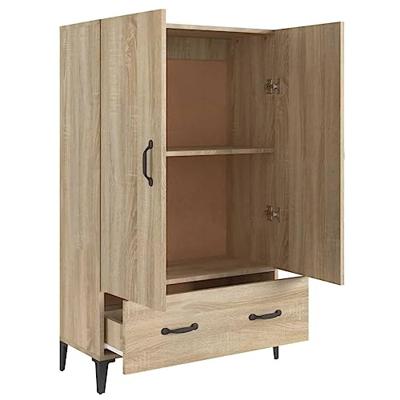 Hoge kast 70x31x115 cm bewerkt hout sonoma eikenkleurig
