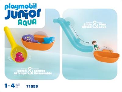 PLAYMOBIL Junior 71689 Waterglijbaan en zeedieren Inclusief personage, dieren en accessoires - Leeftijd 18 maanden