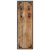 Kapstok 35x8x110 cm massief ruw mangohout - thumbnail