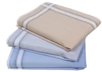 12 stuks Dikke Heren zakdoeken - Katoenen stoffen zakdoeken - thumbnail