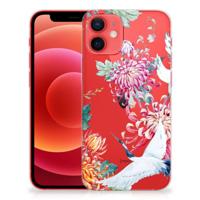 iPhone 12 Mini | TPU Hoesje | Bird Flowers - thumbnail