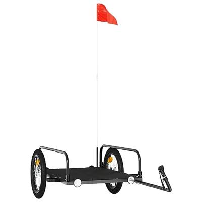 Fietstrailer 126x63x34 cm ijzer zwart