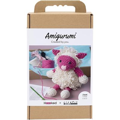 Creativ Company Hobbyset amigurumi, schaap, roze, off white, 1 doos