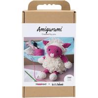 Creativ Company Hobbyset amigurumi, schaap, roze, off white, 1 doos - thumbnail