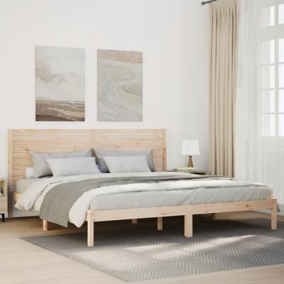 Bedframe extra lang zonder matras massief hout 200x210 cm