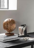 MUST Living Decoratie 'Wereldbol' Teakhout, kleur Naturel - thumbnail