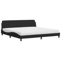 Bed met matras "Dover" fluweel zwart 200x200 cm - thumbnail
