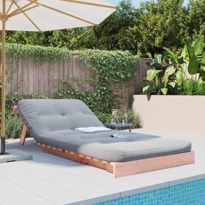 Futon slaapbank met matras 80x206x11 cm massief douglashout
